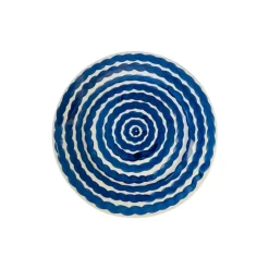 Cobalt Squiggle Dessert Plate