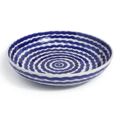 Cobalt Squiggle Serving Bowl