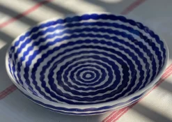 Cobalt Squiggle Serving Bowl