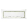 Cobblestones 12x36" Decorative Pillow in White & Green