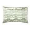 Cobblestones 12x18" Decorative Pillow in White & Green