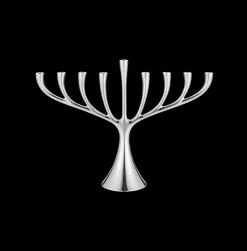 Cobra Menorah Mirror Sterling Silver