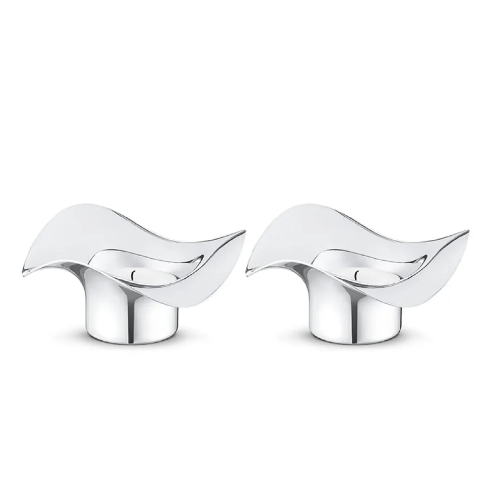 Cobra Tealight Sterling Silver, Set of 2