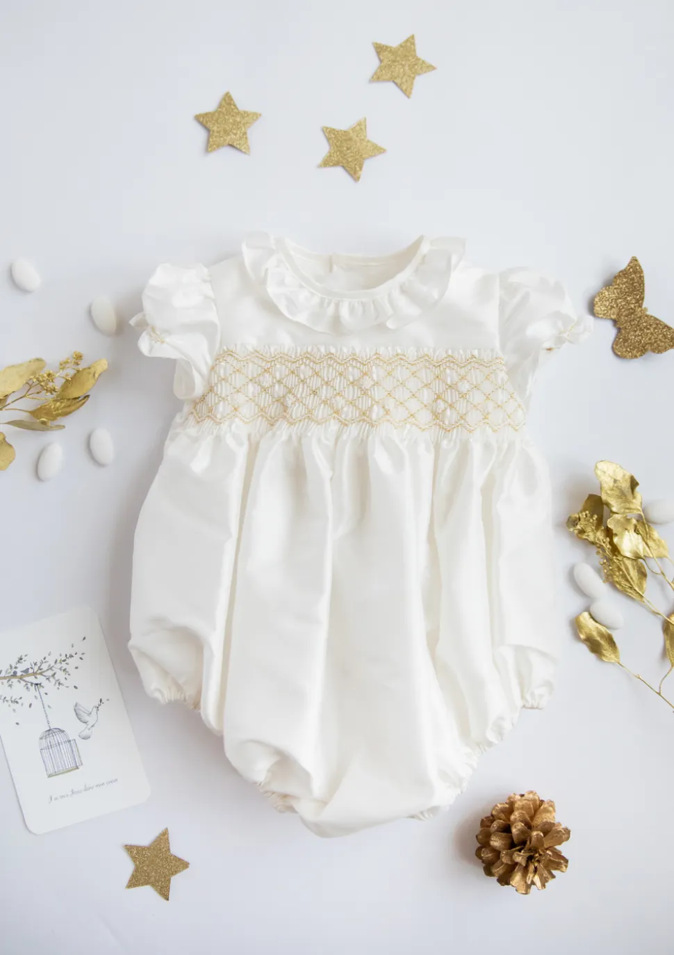 Colombe Gold Silk Ceremony Baby Bubble