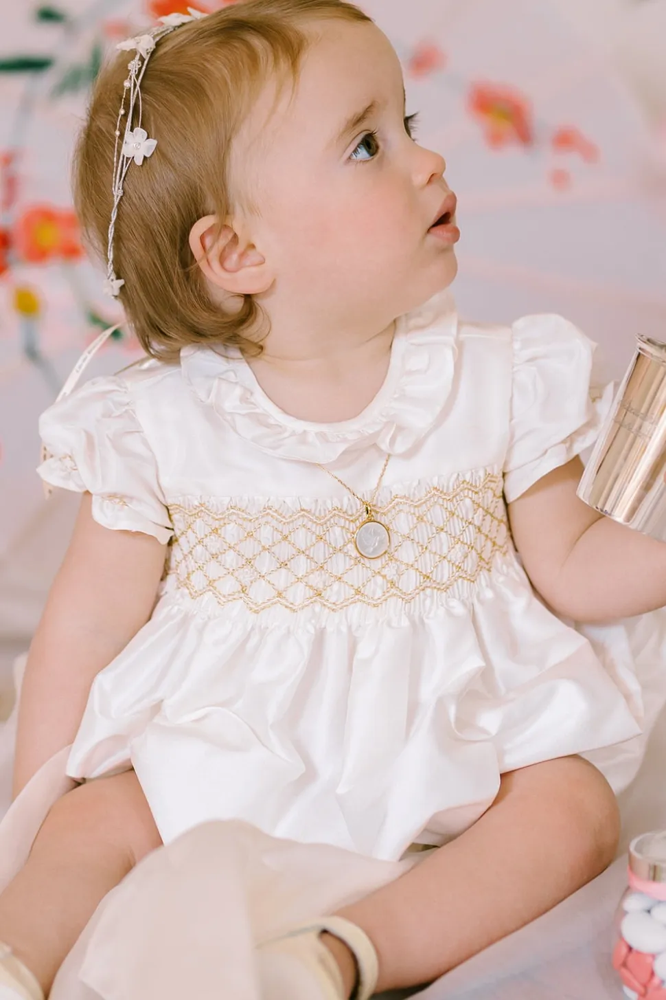 Colombe Gold Silk Ceremony Baby Bubble