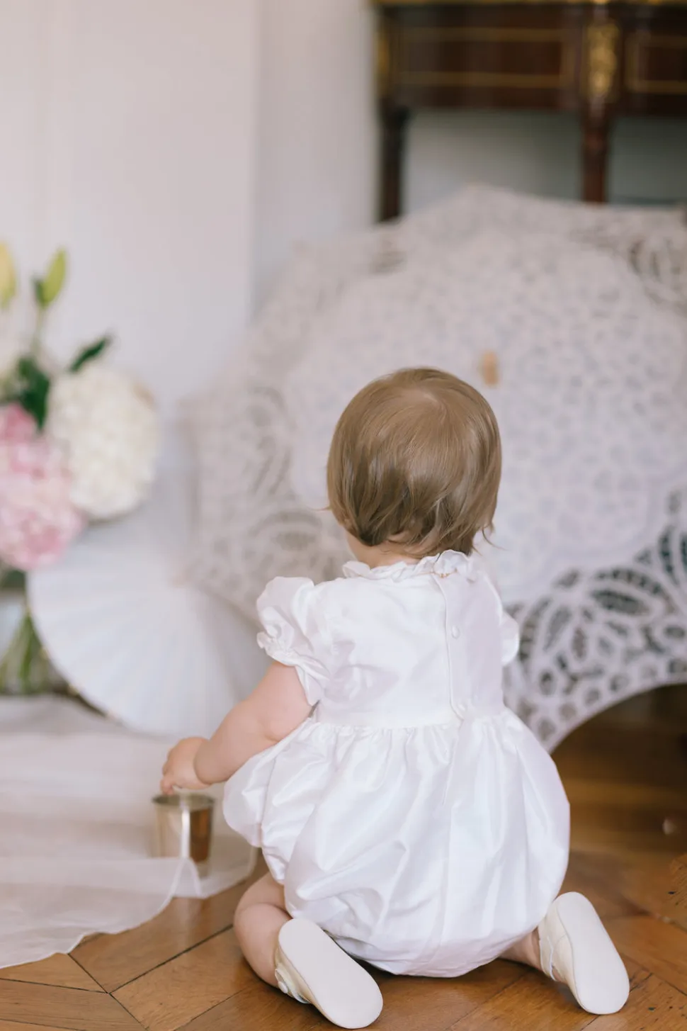 Colombe Gold Silk Ceremony Baby Bubble