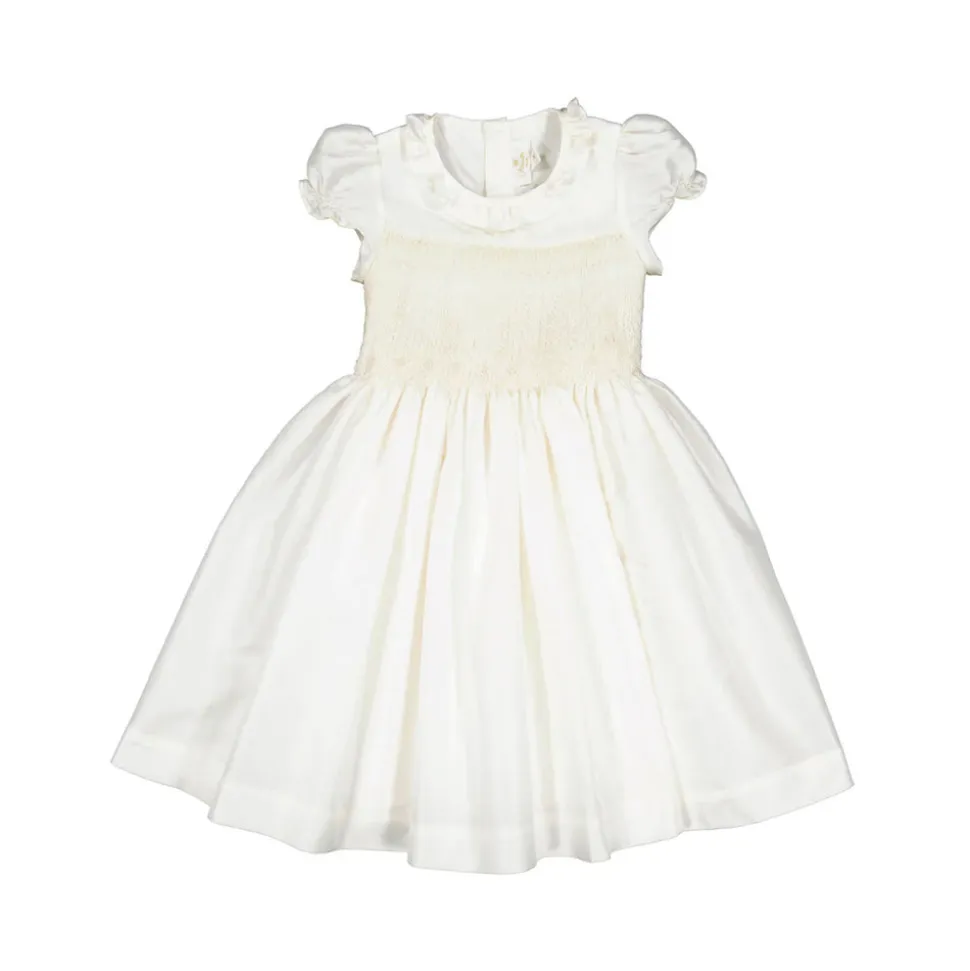 Colombe White Silk Ceremony Girl Dress
