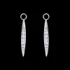 Comet Trail Huggie Charms in Silver