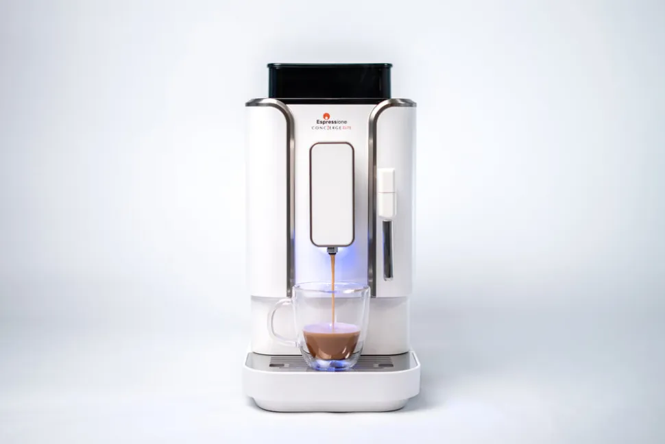 Concierge Elite Fully Automatic Bean to Cup Espresso Machine in Diamond White
