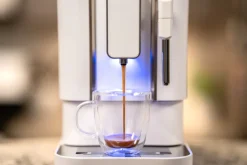 Concierge Elite Fully Automatic Bean to Cup Espresso Machine in Diamond White
