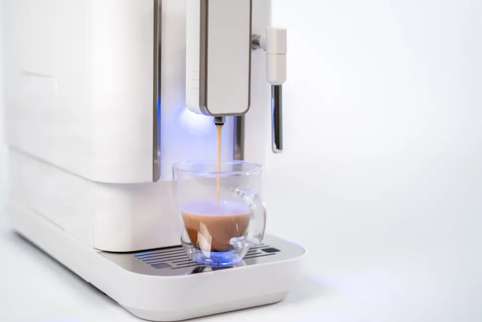 Concierge Elite Fully Automatic Bean to Cup Espresso Machine in Diamond White