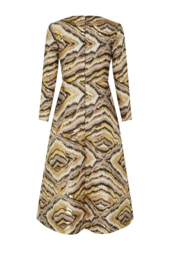 Constance Metallic Jacquard Midi Dress