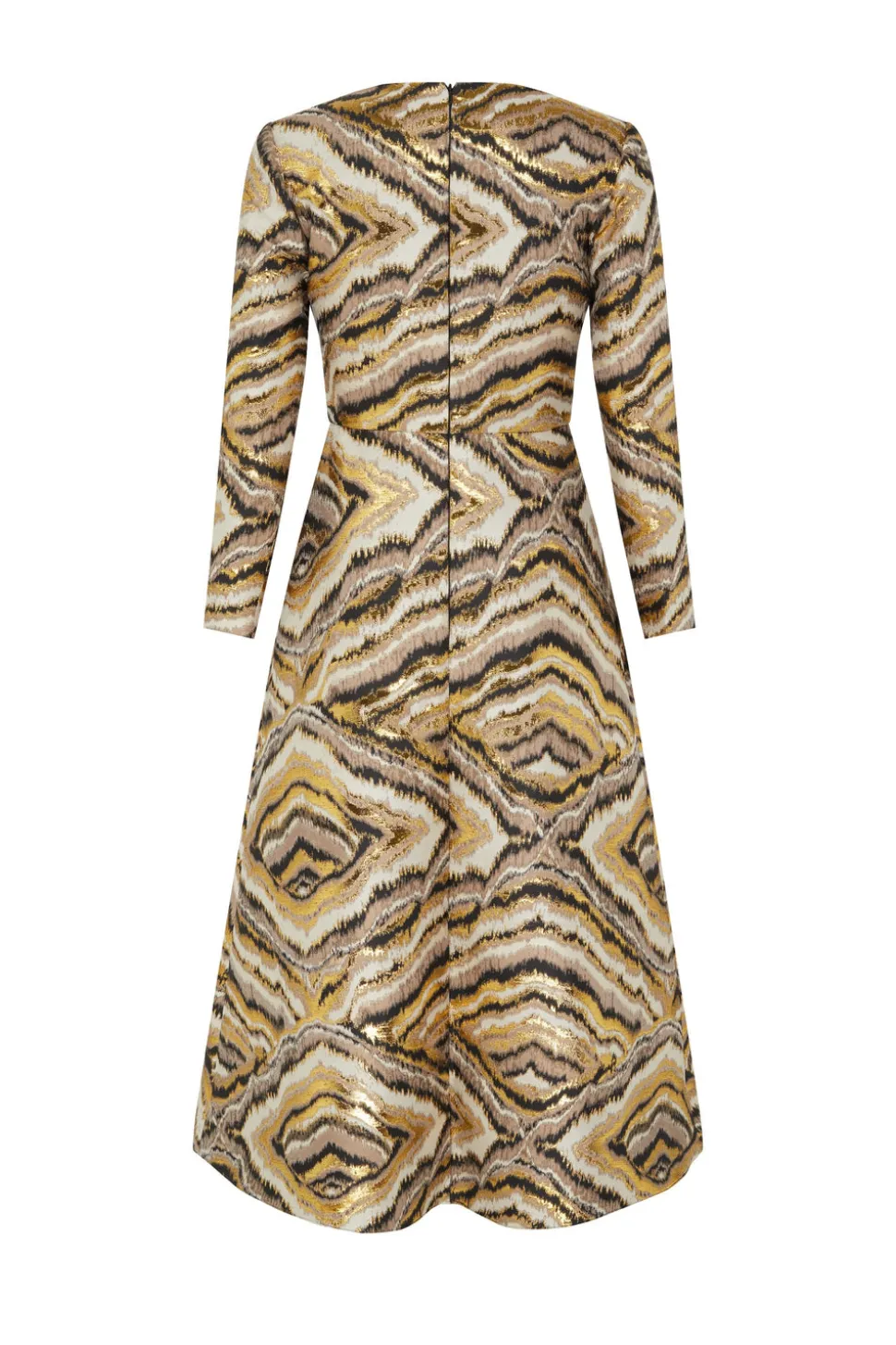 Constance Metallic Jacquard Midi Dress