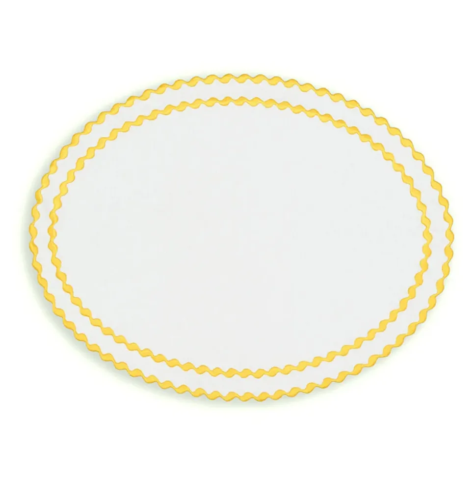 Cora Placemat And Napkin Set In Yellow