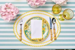 Cora Placemat And Napkin Set In Yellow