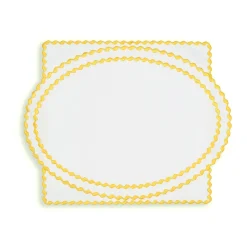 Cora Placemat And Napkin Set In Yellow