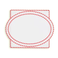 Cora Placemat And Napkin Set In Petal Pink