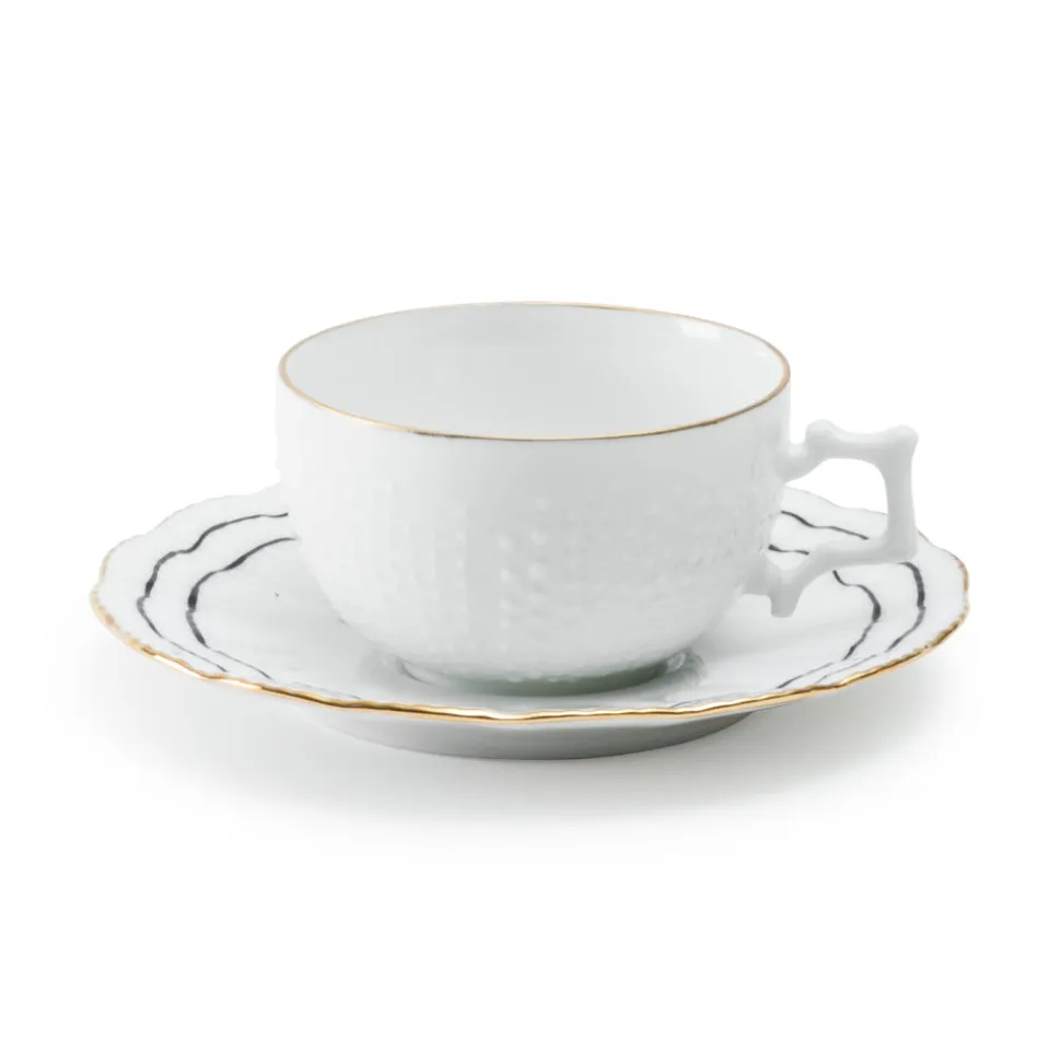 Coral Coffee Cup With Plate