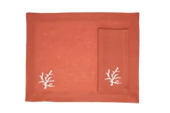 Coral Collection Napkin and Placemat in Tarcin, Set of 2