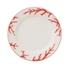 Coral Dessert Plates in Red, Set of 6