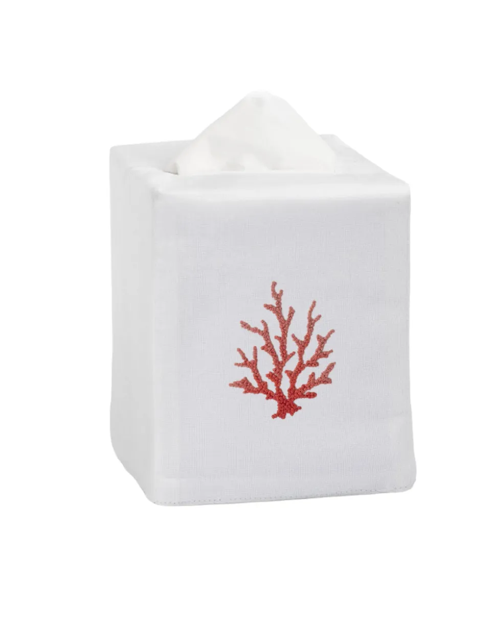 Coral Knot Tissue Box Cover in Red
