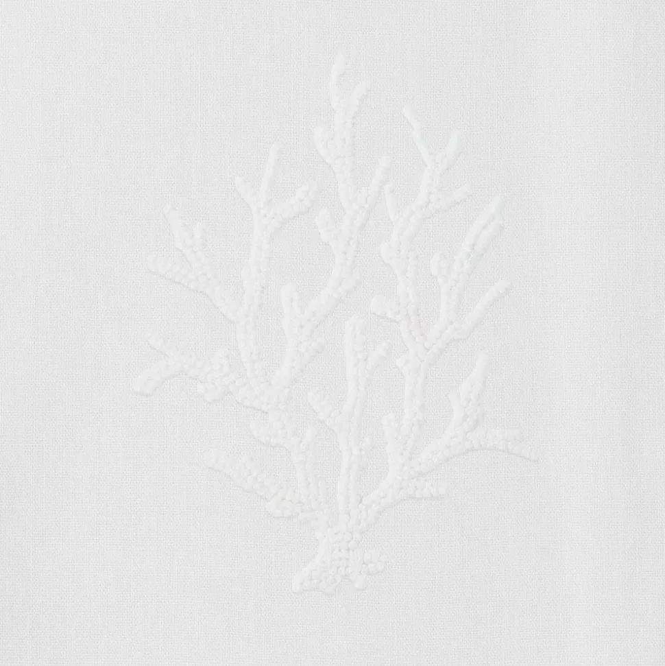 Coral Knot White Hand Towel