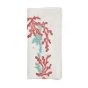 Coral Spray Napkin in White, Coral & Turquoise, Set of 4