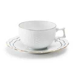 Coral Tea Cup With Plate