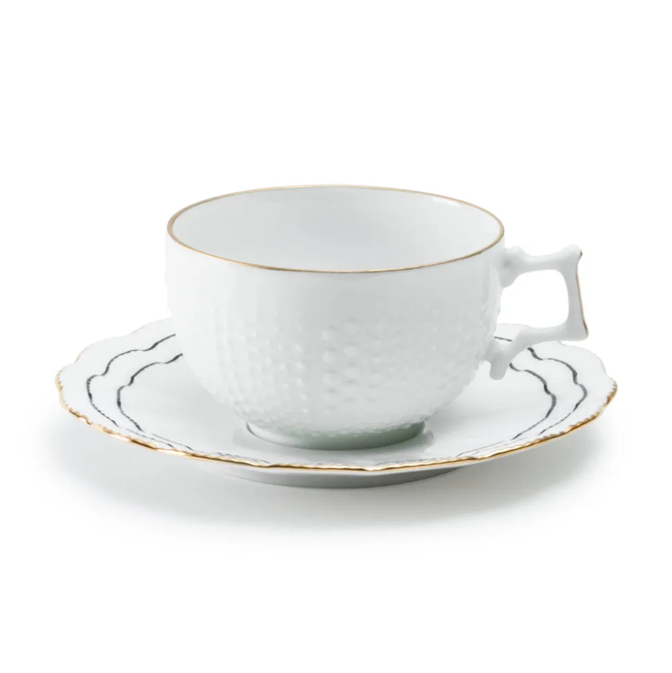 Coral Tea Cup With Plate