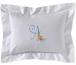 Cotton Percale Boudoir Pillow Cover, Personalized