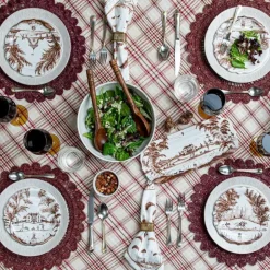 Country Estate Harvest Party Plate Assorted, Set of 4