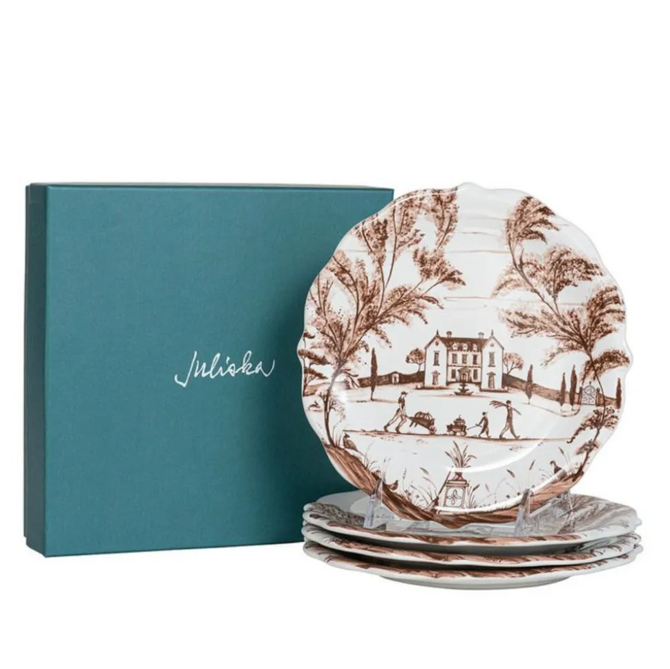 Country Estate Harvest Party Plate Assorted, Set of 4