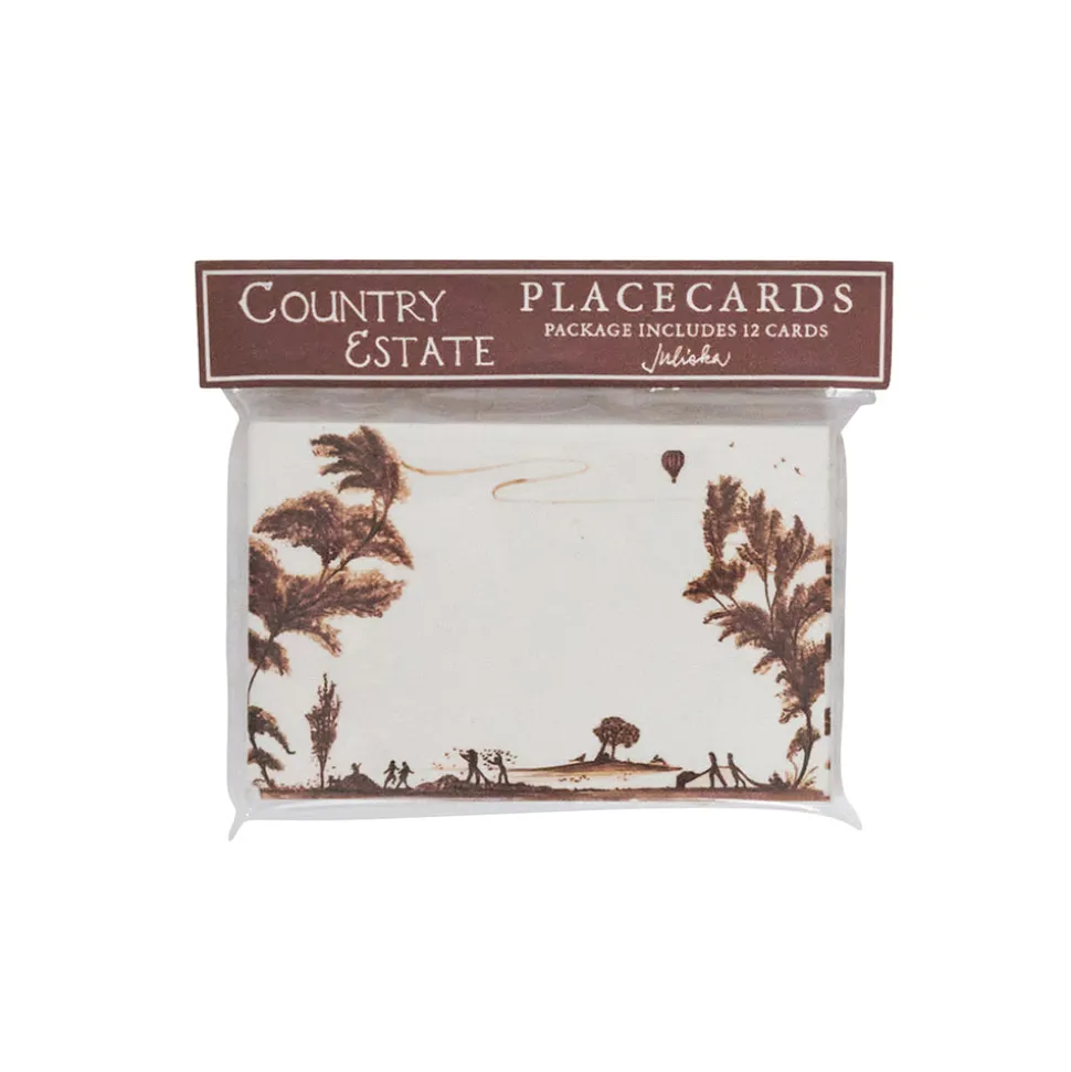 Country Estate Harvest Place Card in Sepia, Set of 12