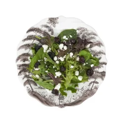 Country Estate Party Plate Assorted, Set of 4 in Flint Grey