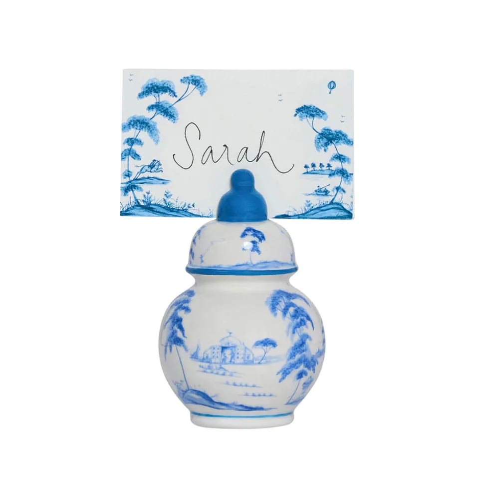 Country Estate Place Card, Set of 12 in Delft Blue