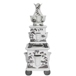 Country Estate Tulipiere Tower in Flint Grey, Set of 3