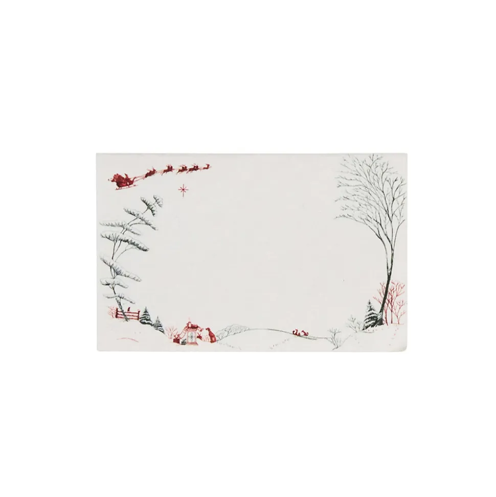 Country Estate Winter Frolic Place Card in Evergreen, Set of 12