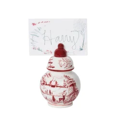 Country Estate Winter Frolic Place Card in Evergreen, Set of 12