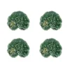 Countryside Leaves Gerarium Leaf with Frog, Set of 4