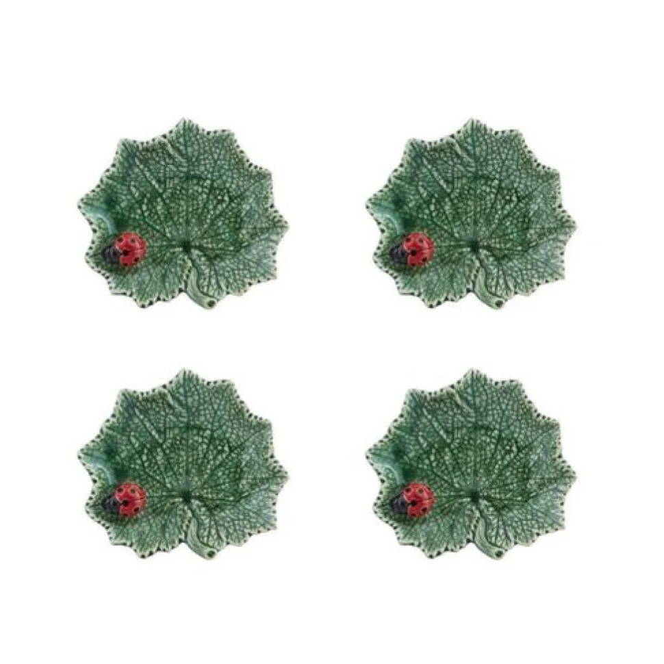 Countryside Leaves Ragwort Leaf Hit Ladybug, Set of 4