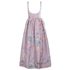 Coupe Dress in Lilac Floral Taffeta