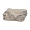 Court Knit Throw Blanket in Heathered Pewter