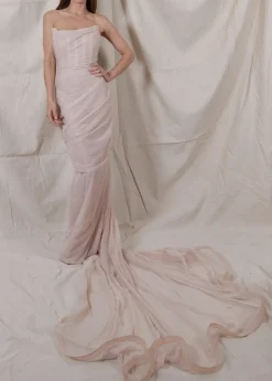 Court Nude Tulle Gown