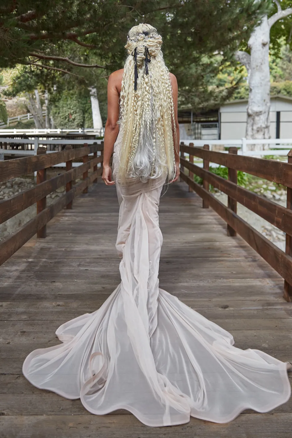 Court Nude Tulle Gown