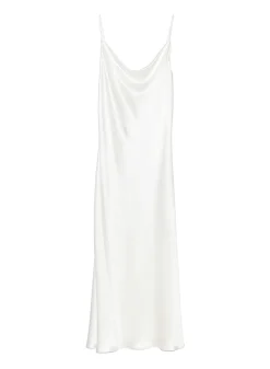 Cowl Neck Slip Dress in Ivory