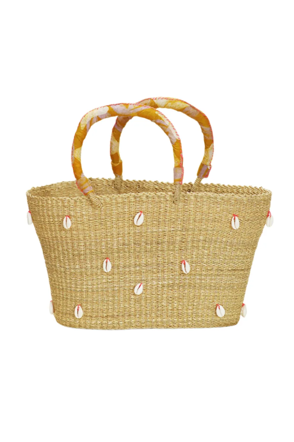 Cowrie Bolga Tote Orange
