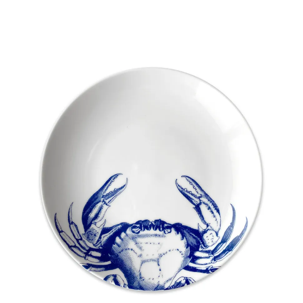 Crab Coupe Salad Plate Blue