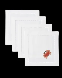 Crab Modern Cocktail Napkin Set