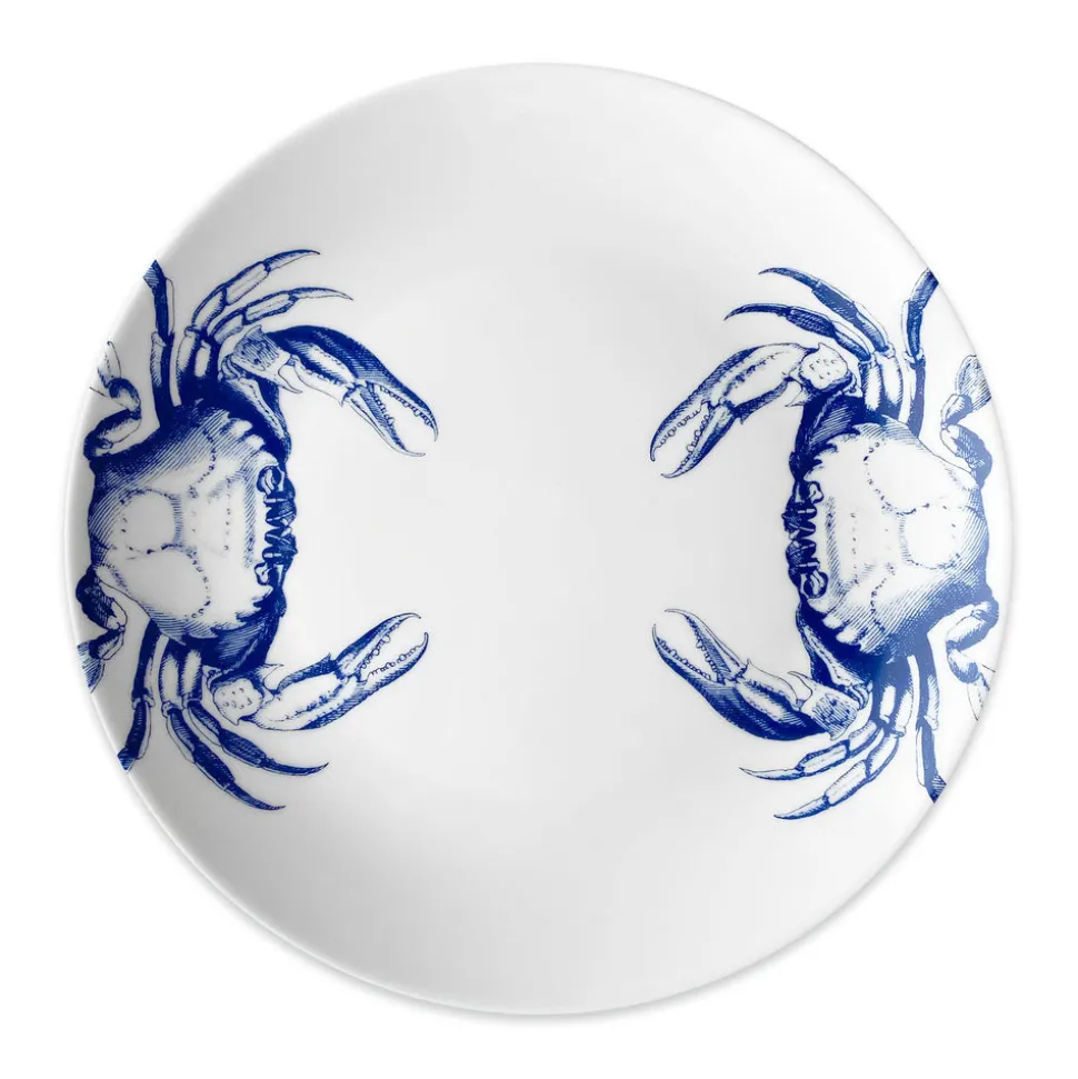 Crabs Coupe Dinner Plate Blue
