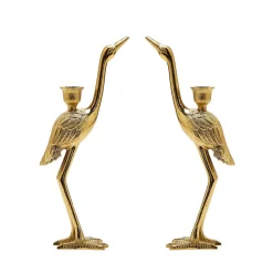 Crane Candle Holder, Set of 2